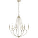 Eisley 6 Light 28.5 inch Modern Gold Chandelier Ceiling Light